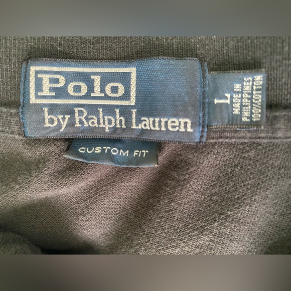 Ralph Lauren Black Custom Fit Polo shirt, Flawless, size Large, EUC, modern look - Picture 10 of 15